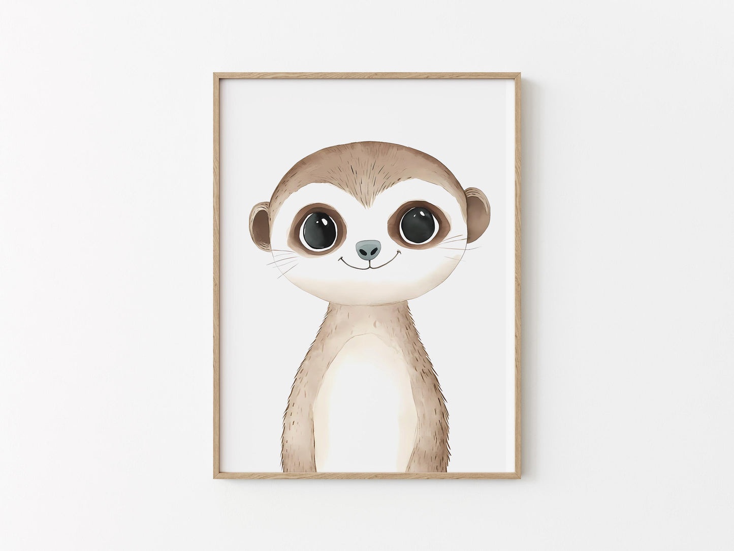 Affiche numérique Suricate - Illustration mignonne chambre d'enfant