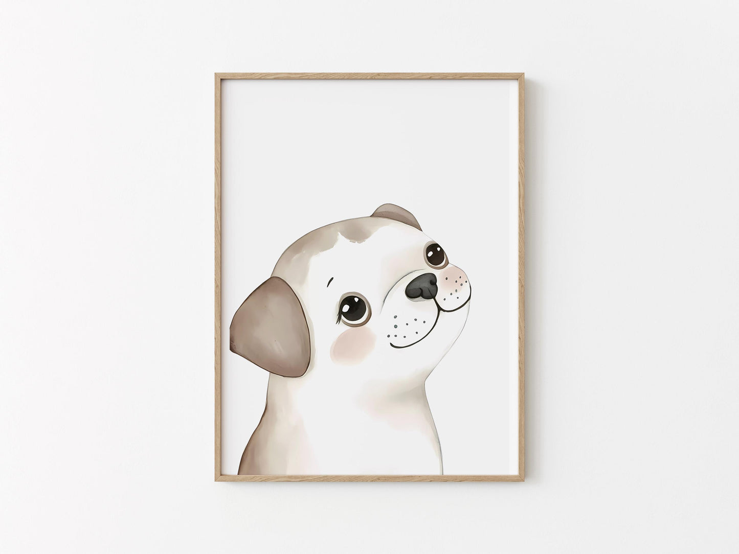 Poster chien -  illustration - décoration murale pour chambre d'enfant - idée cadeau de naissance