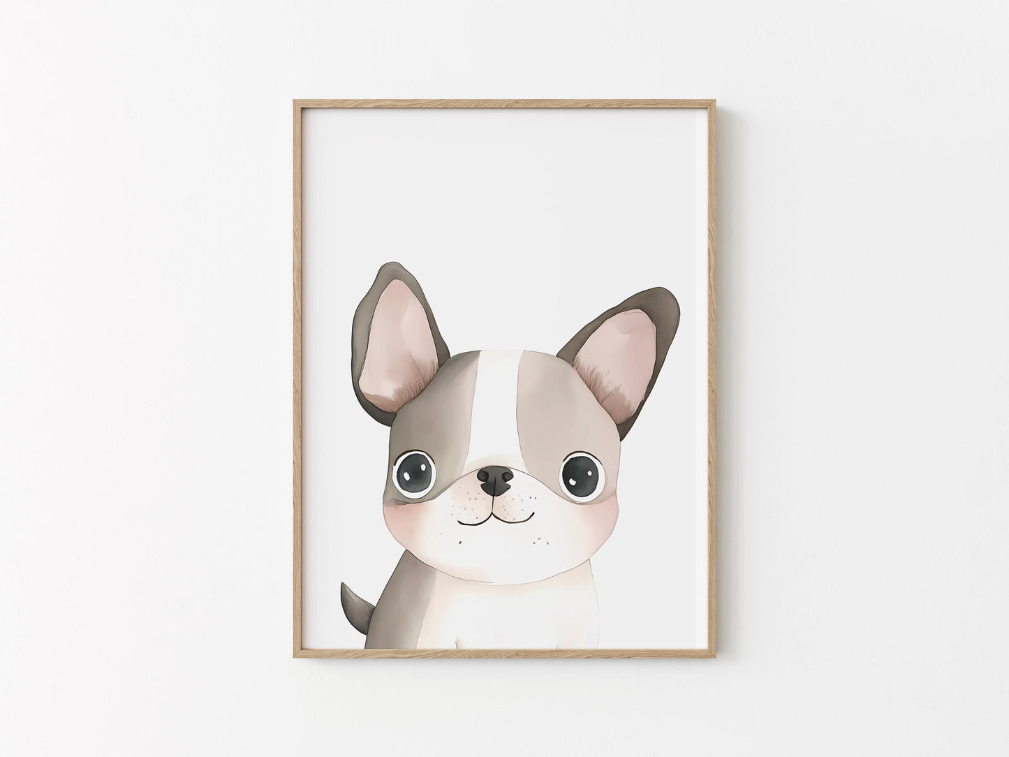 Poster chien carlin - illustration - décoration murale pour chambre d'enfant - cadeau de naissance
